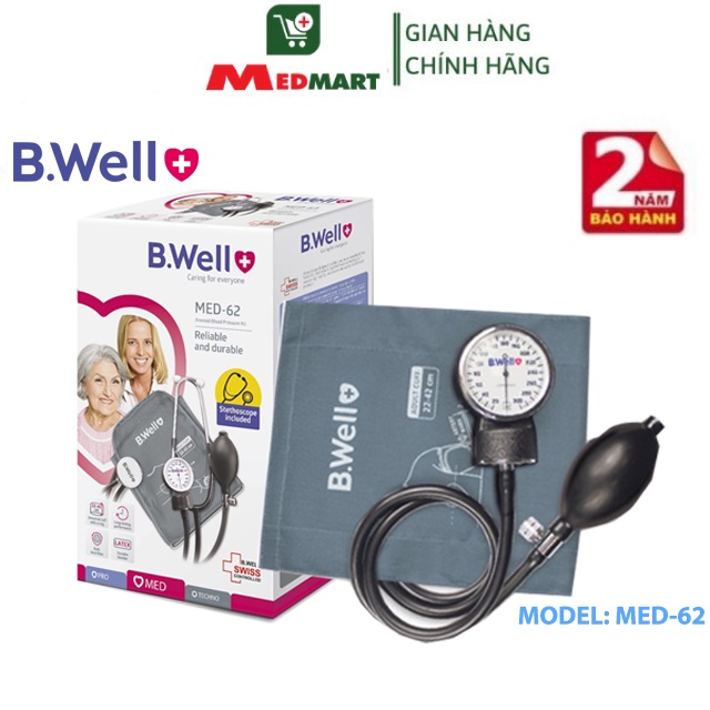 Máy Đo Huyết Áp Cơ B.Well Swiss MED-62, Nhập Khẩu Chính Hãng Thụy Sỹ, Bảo Hành 2 Năm - Medmart