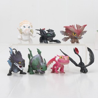 7 mô hình nhân vật hoạt hình Bí kíp luyện rồng 3 Night Fury răng sún