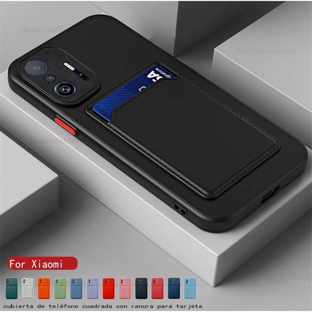 Ốp điện thoại silicon mềm mỏng dạng ví đựng thẻ chống sốc cho Xiaomi mi 11T Pro mi11T
