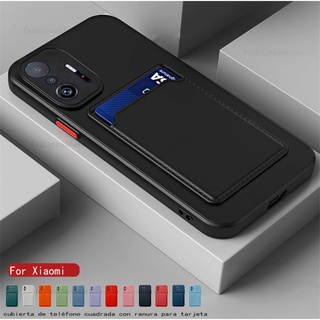 Ốp điện thoại silicon mềm mỏng dạng ví đựng thẻ chống sốc cho Xiaomi mi 11T Pro mi11T
