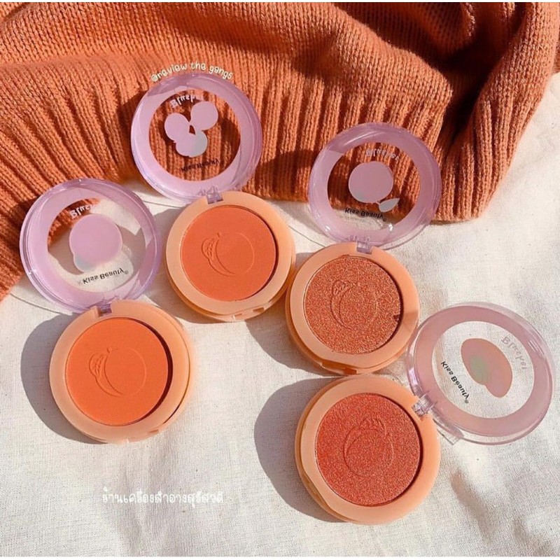 Má hồng trái đào 1 ngăn Kiss Beauty Blusher | BigBuy360 - bigbuy360.vn