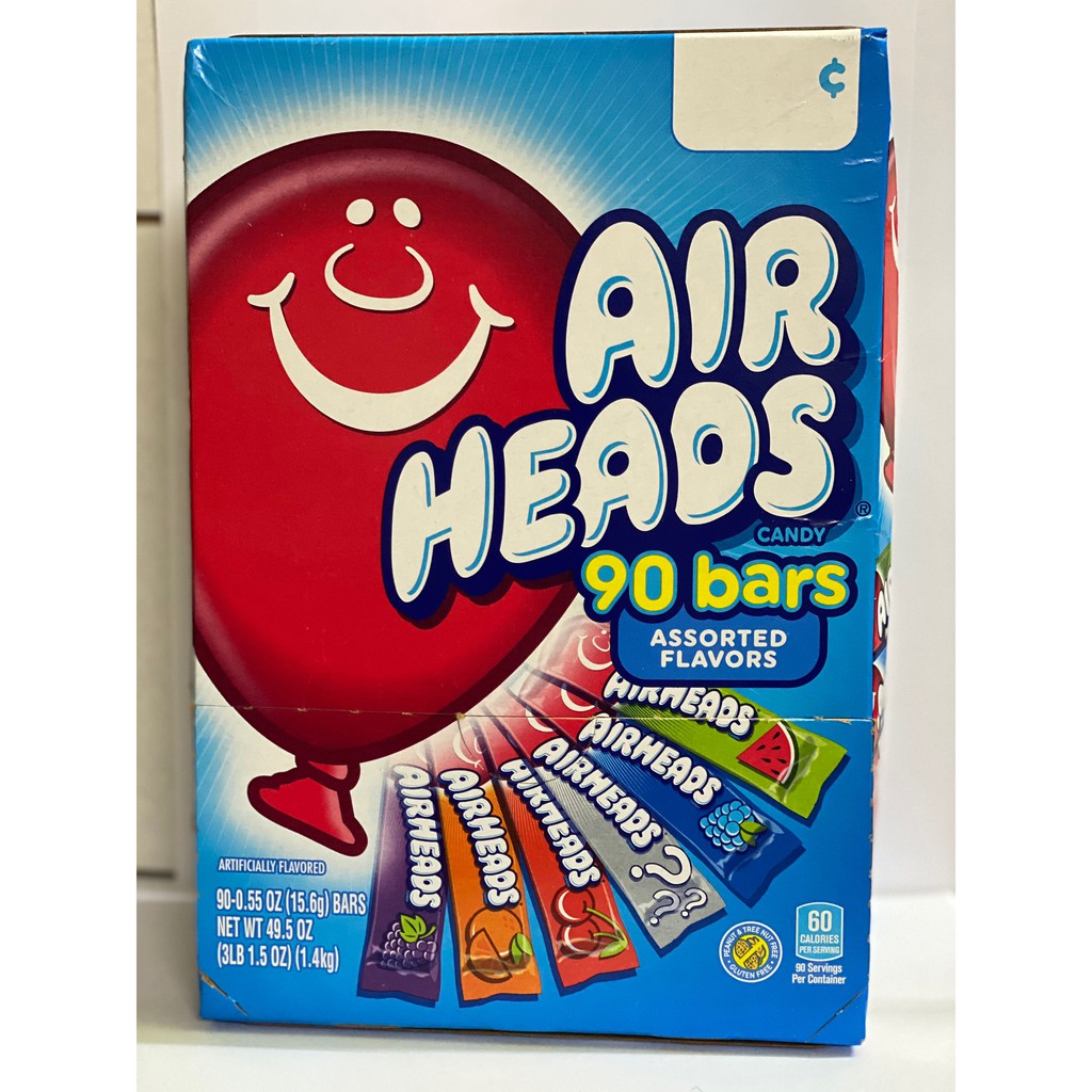 Kẹo dẻo trái cây Air Heads của Mỹ ( Vị Cherry, Cam, Nho, Mâm xôi, Dưa Hấu)