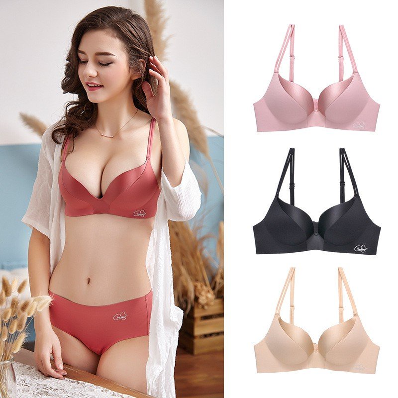 Áo lót nữ - Áo ngực su đúc phối lụa không gọng nâng ngực quyến rũ - AL SU PHỐI LỤA