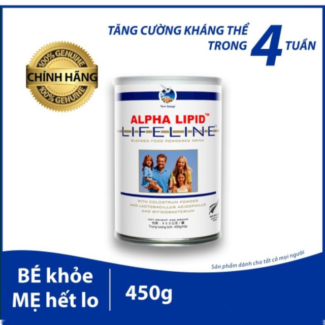 [CHÍNH HÃNG] COMBO 6 LON SỮA NON ALPHA LIPID LIFELINE 450G CỦA NEW ZEALAND, GIÁ GỐC CỦA NHÀ PHÂN PHỐI