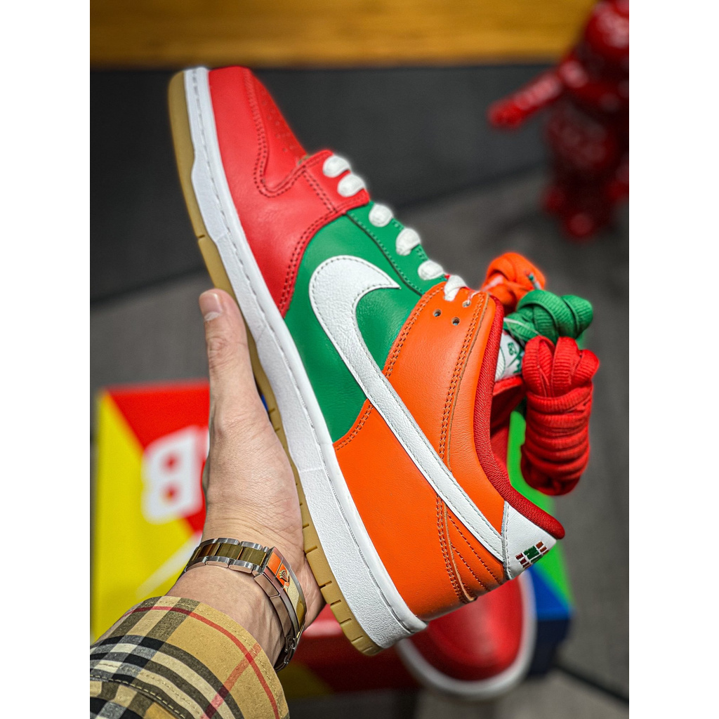 Fullbox 7-Eleven x NK SB Dunk Low red, orange green sneakers 36-47.5