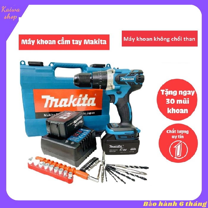 [ Xả Kho Máy không chổi than] Thân Máy khoan pin makita đầu 13 động cơ dây đồng 100%