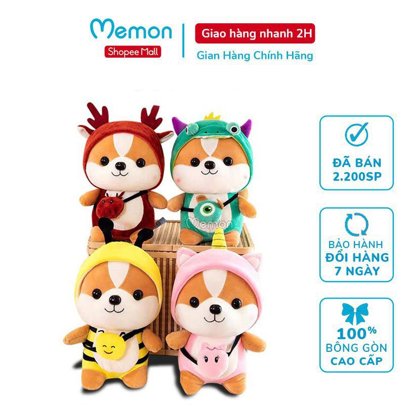 Chó Bông Shiba Cosplay 25 cm Cao Cấp Memon