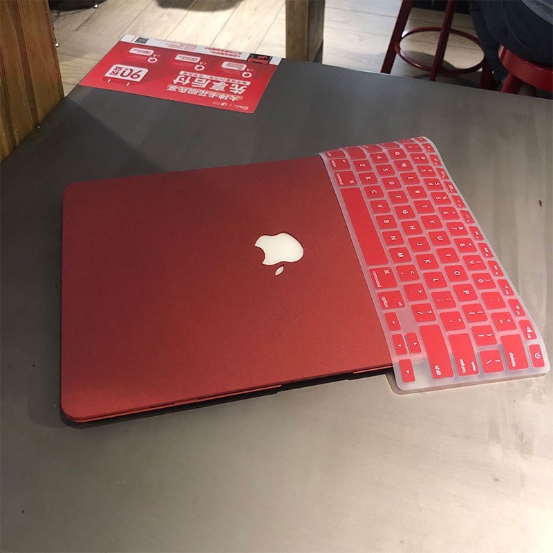 Combo Case, ốp Macbook kèm Phủ Phím Màu đỏ đô - Nhựa ABS cao cấp chống va chạm