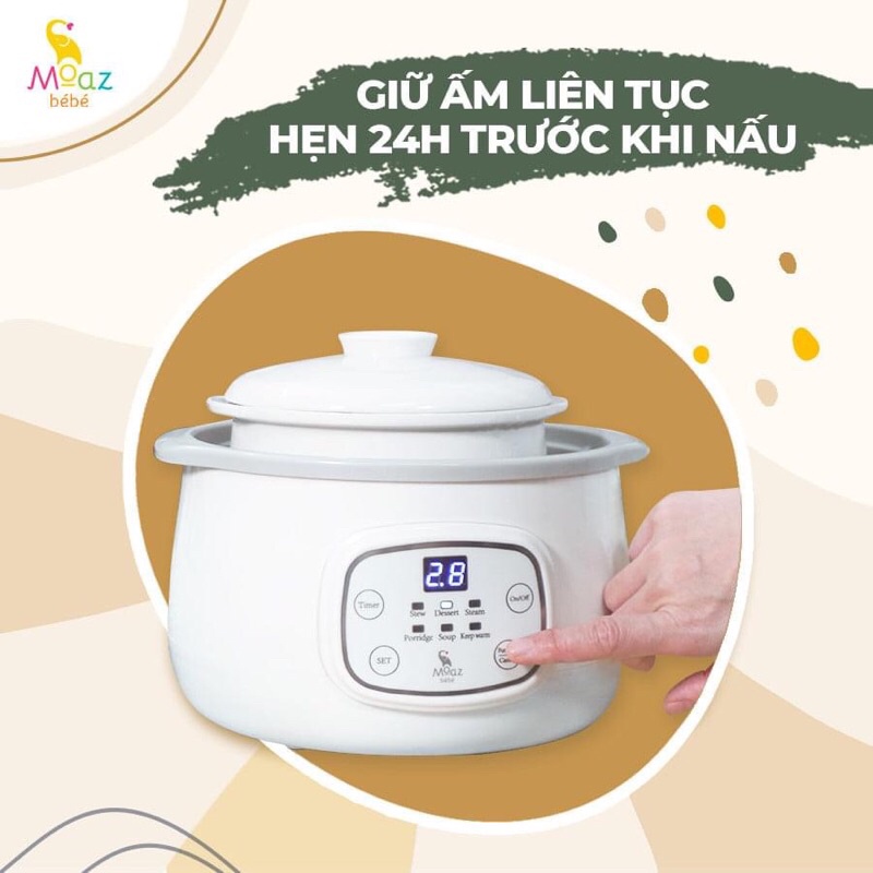 Nồi nấu chậm đa nặng Moaz Bébé MB030