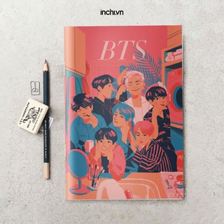BỘ 5 , 10 QUYỂN 5 MẪU VỞ Ô LY 80 TRANG IN CÁC THÀNH VIÊN BTS BẢN CHIPI ĐÁNG YÊU - KPOP STARS - VỞ CHO BÉ ĐI HỌC TẬP VIẾT