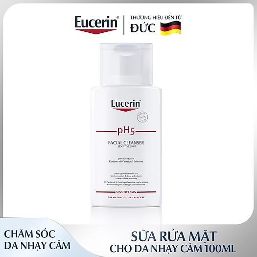 Sữa Rửa Mặt Eucerin PH5 Facial Cleanser Sensitive Skin