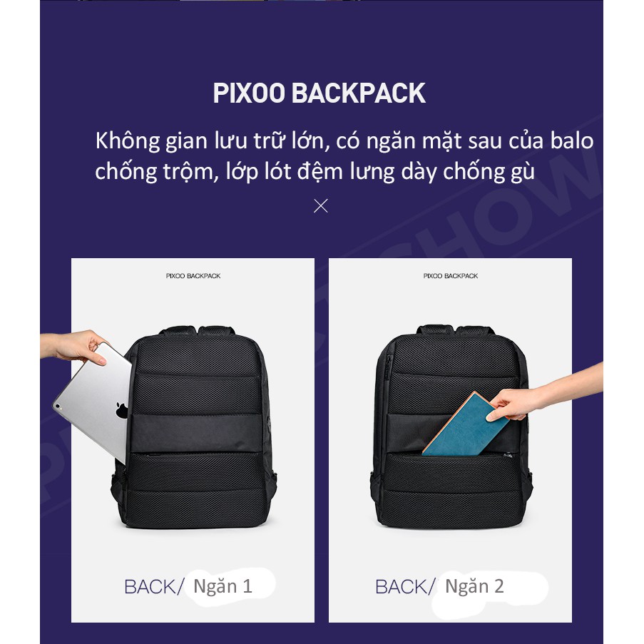 Balo Divoom Pixoo Backpack [CHÍNH HÃNG PHÂN PHỐI, BẢO HÀNH 1 NĂM]