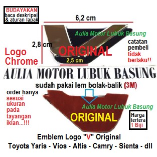 Logo Trang Trí Xe Hơi Toyota Yaris Vios Altis Camry Sienta Grand Innova Fortuner Hilux