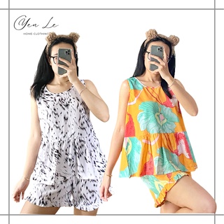 Đồ bộ lụa ÁO SÁT NÁCH QUẦN ĐÙI dễ thương mặc nhà