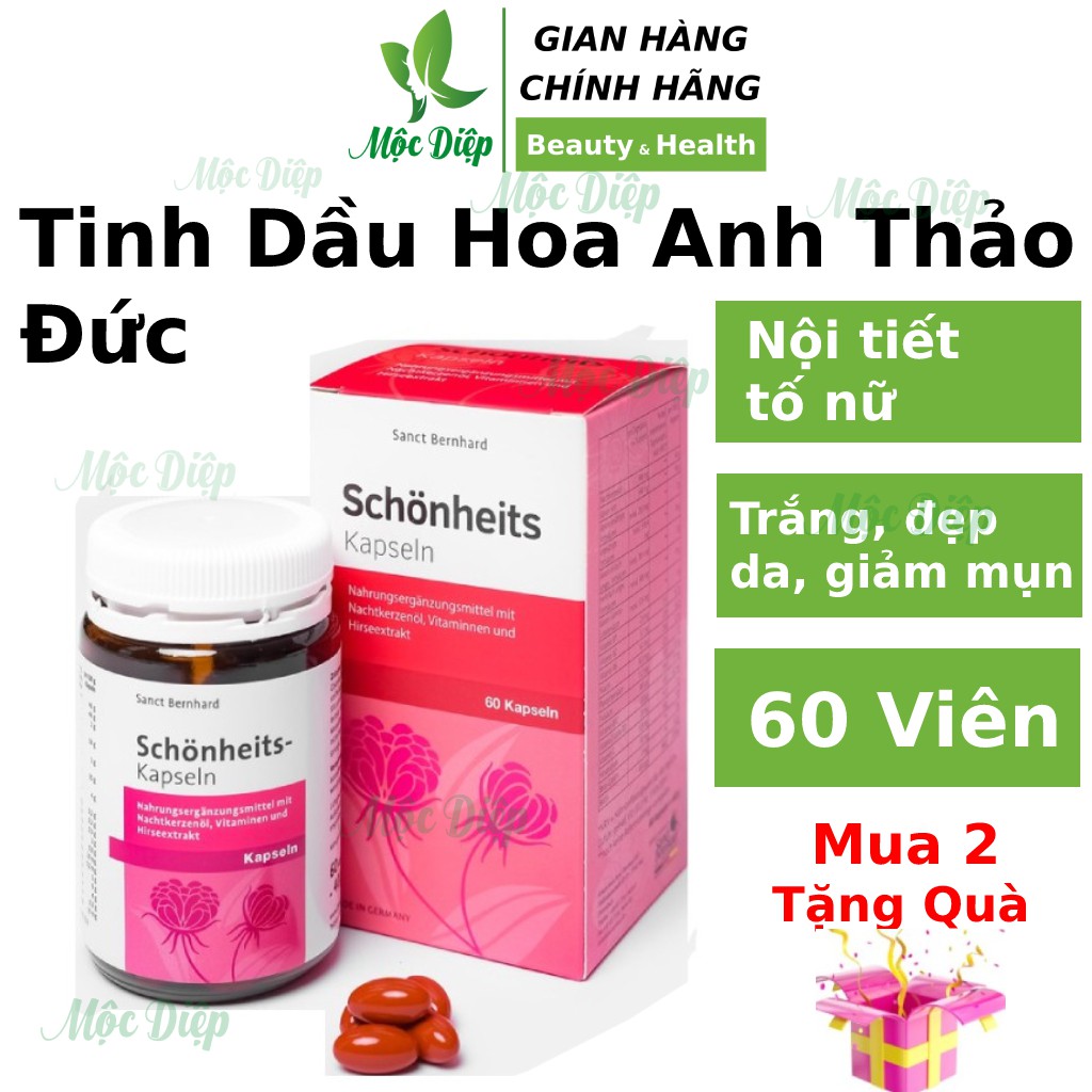 Tinh dầu hoa anh thảo ❤️ CHÍNH HÃNG👍 Viên uống trắng da Đức ❤️ giúp điều hòa nội tiết tố đẹp da khỏe tóc