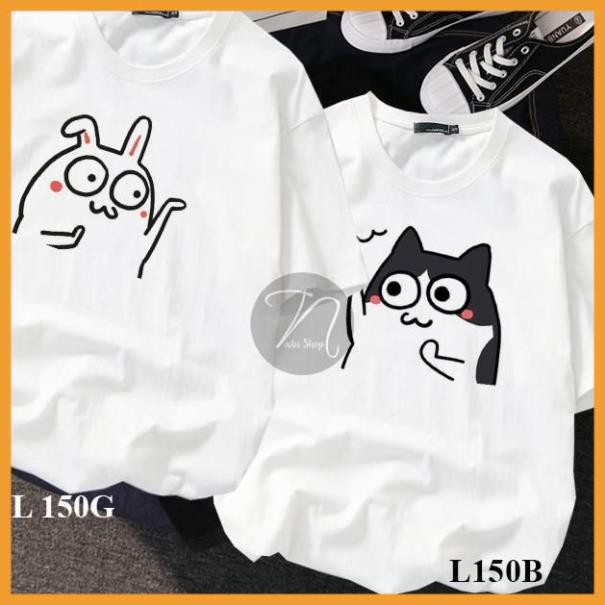Áo Thun Unisex 💖𝑭𝑹𝑬𝑬𝑺𝑯𝑰𝑷 💖 Áo thun tay lỡ Couple Kute -L150 HCM