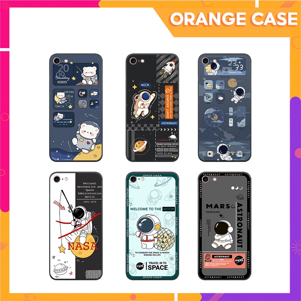 Ốp lưng IP 5/ 5S/ 6/ 6S/ 6 plus/ 6s plus/ 7/ 8/ se 2020 vũ trụ dễ thương nhựa dẻo cạnh mềm