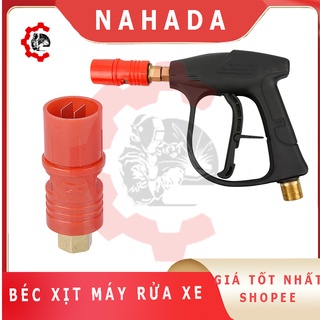 Béc xịt rửa xe cao áp dạng mỏ vịt đầu súng lắp được bình tạo bọt tuyết 0,5l