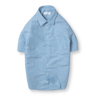 Áo sơ mi linen tay ngắn Xuất Dư Big Size, sơ mi cao cấp, mềm mịn trắng - MORROW