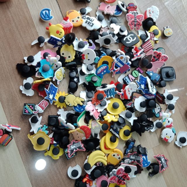 Combo 5 Sticker jibit gắn dép có lỗ, dép khủng long , dép bít đầu cam kết không trùng mẫu