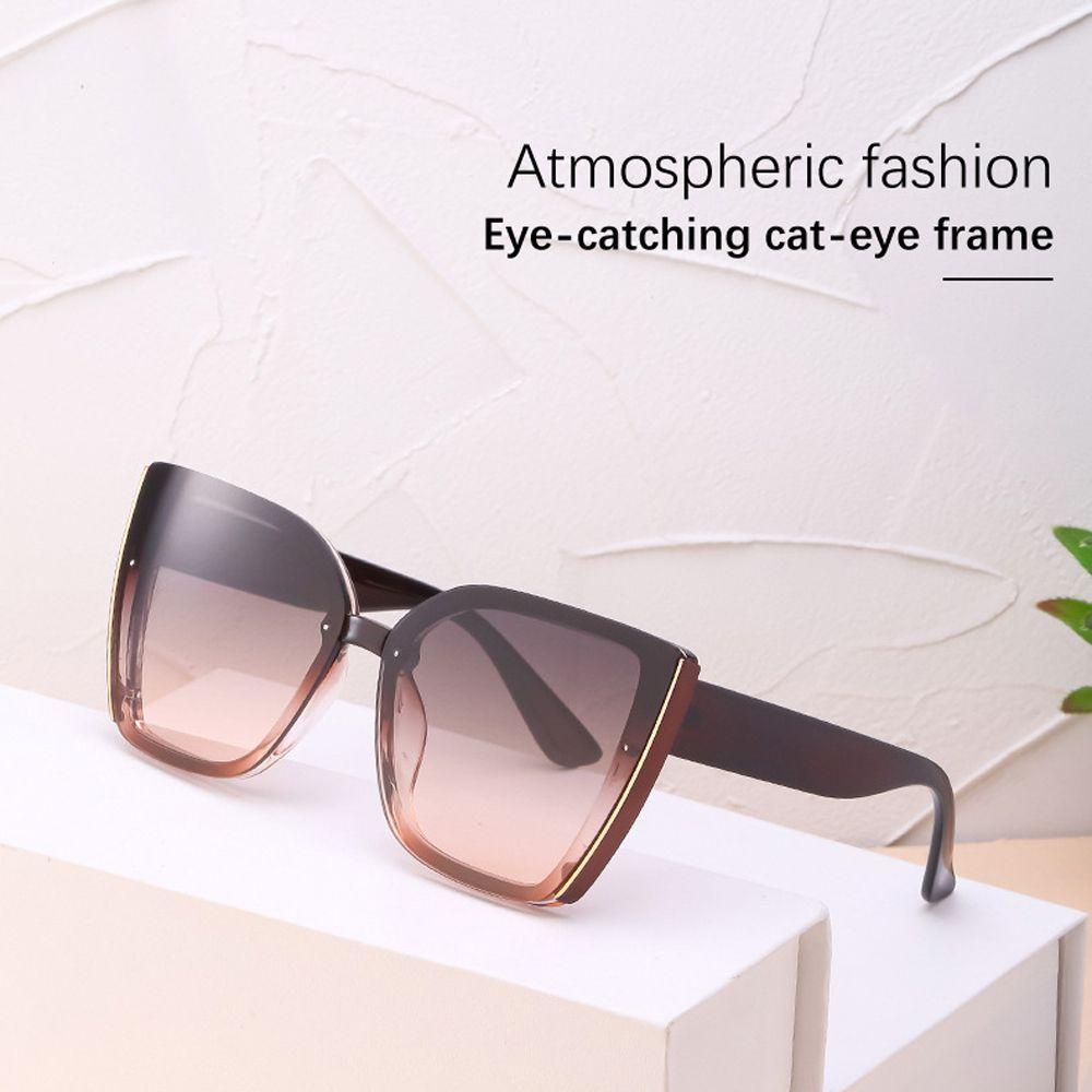 Kính Mát Mắt Mèo Chống Bức Xạ Màu Sắc Gradient Dành Cho Nữ