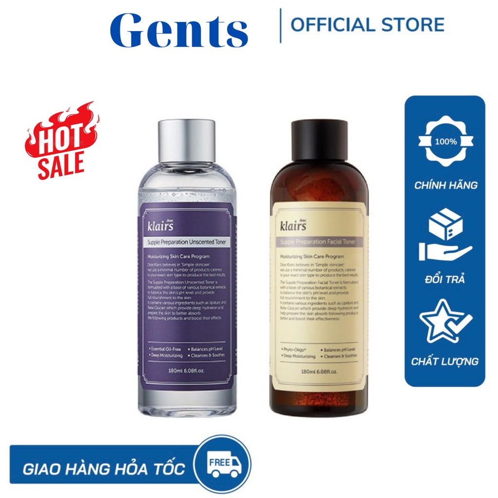 Nước Hoa Hồng KLAIRS Supple Preparation, Toner  KLAIRS  Supple Preparation 180ml ( HÀNG CHÍNH HÃNG ) GentsOfficialStore