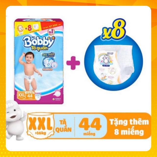 [TẶNG KÈM 8 MIẾNG]Tả bỉm quần Bobby đủ size M60,L54,XL48,XXL44 giá mới