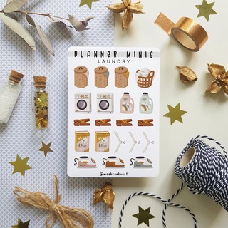 Planner Minis - Laundry - Chuyên dán sổ | Bullet Journal Stickers,  Laundry Stickers, Cleaning Stickers, Cores Stickers