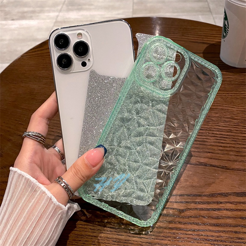 Ốp Điện Thoại Mềm Trong Suốt Lấp Lánh Chống Sốc Dành Cho iPhone 11 12 13 Pro Max X XR Xs Max