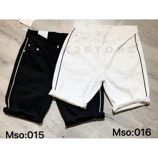 Quần short jean nam cao cấp sọc đen trắng chất xịn (hàng shop)