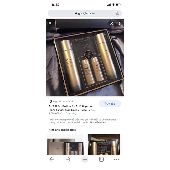 [Auth] Set Dưỡng Da AHC Superior Black Caviar Skin Care 2 Piece Set 330ml | BigBuy360 - bigbuy360.vn