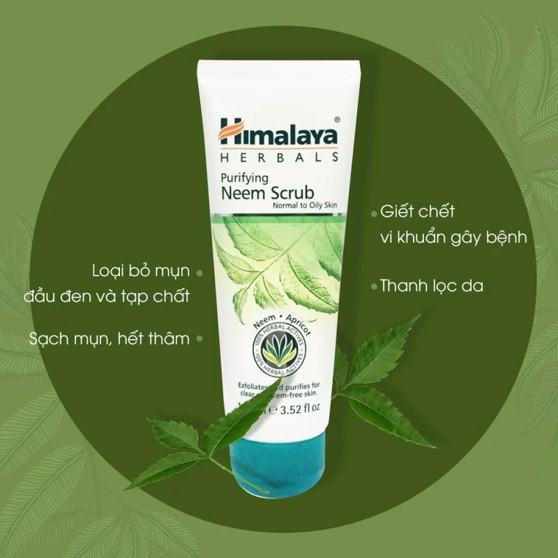 Kem tẩy da chết Himalaya Purifying Neem Scrub (100ml)