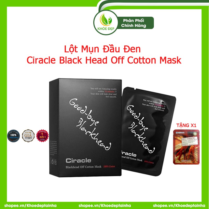 [ CHÍNH HÃNG ] Lột Mụn Đầu Đen Ciracle Black Head Off Cotton Mask