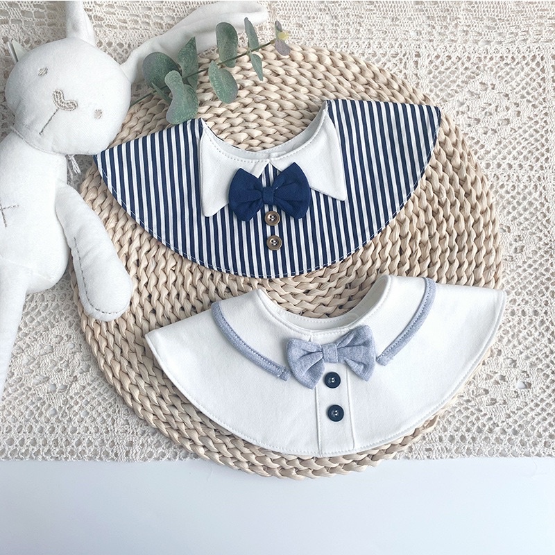 Yếm tròn cotton công tử cho bé trai