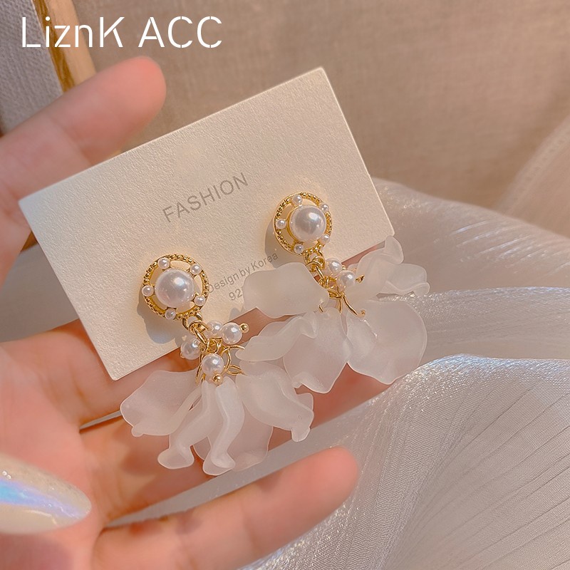 Khuyên Tai S925 2022 Đính Ngọc Trai Sang Trọng Phong Cách Hàn Quốc