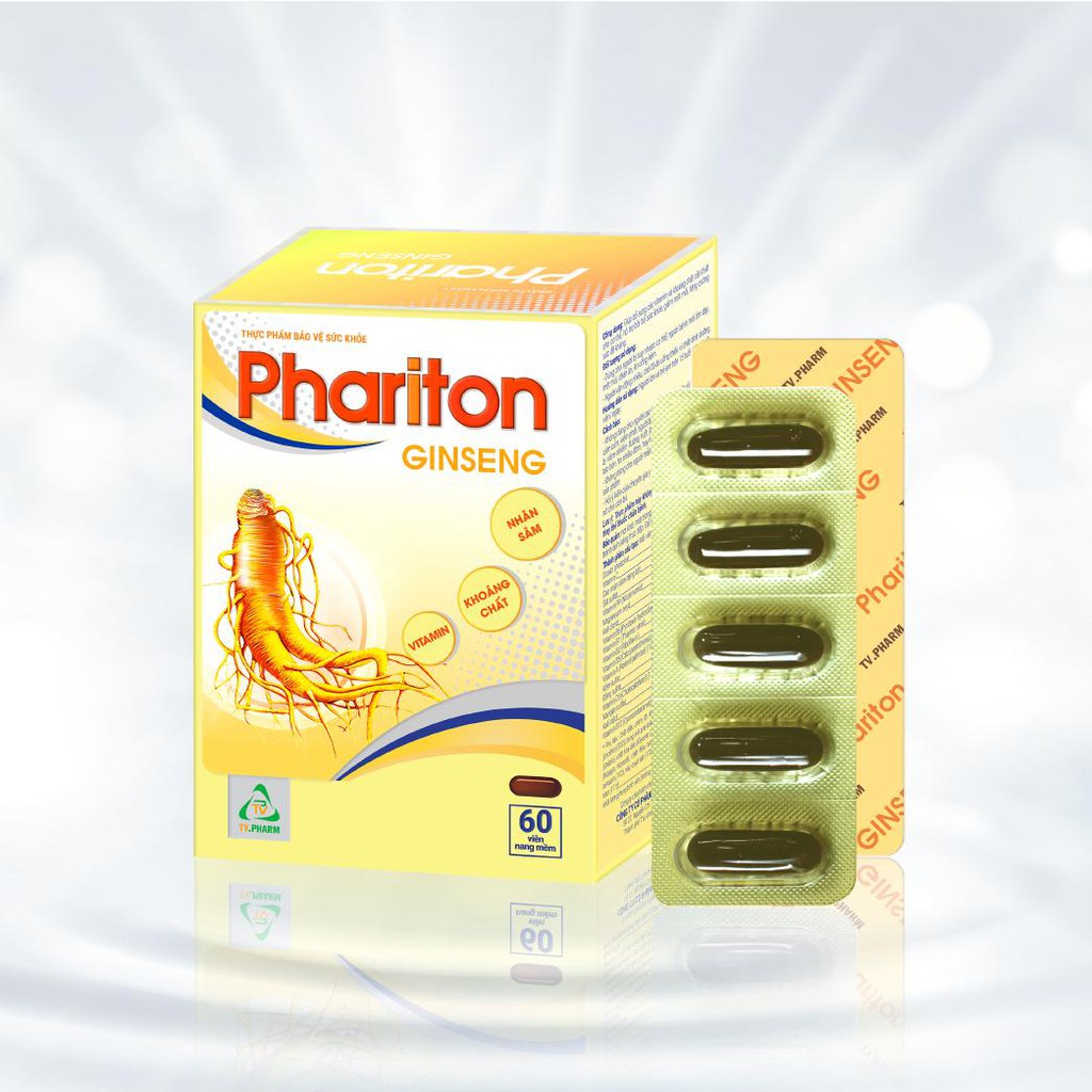 Thực phẩm bảo vệ sức khỏe PHARITON GINSENG - Bổ sung Vitamin, Khoáng chất và Nhân sâm cho cơ thể (60 viên) | Thế Giới Skin Care
