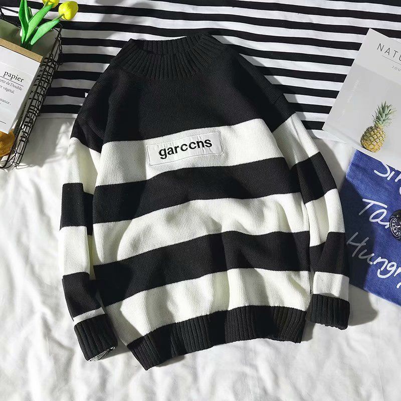 Áo sweater cổ tròn dáng rộng thiết kế rách thời trang thu đông cho nam và nữ