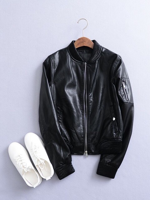 Áo khoác boomber da