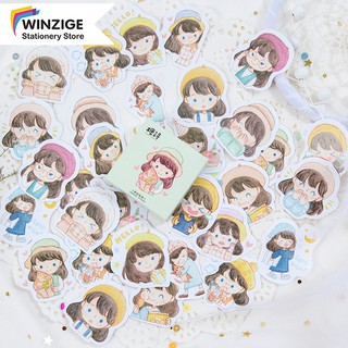 Bộ 45 sticker Winzige hình cô gái dễ thương dán trang trí