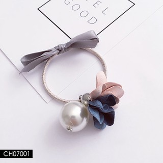 CH070 Cột tóc handmade hoa giấy tone pastel phong cách Hàn