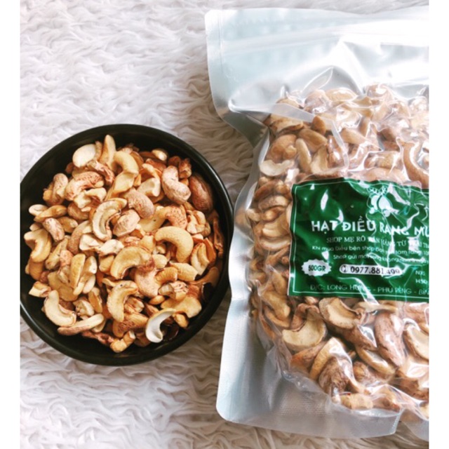 500GRAM ĐIỀU RANG MUỐI LOẠI VỠ (ĐÓNG ZIP)