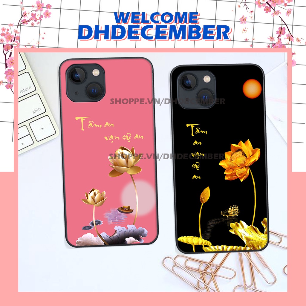 Ốp lưng iphone 13 / 13 MINI in hình thư pháp tâm an vạn sự an ,mã đáo thành công SIÊU CHẤT