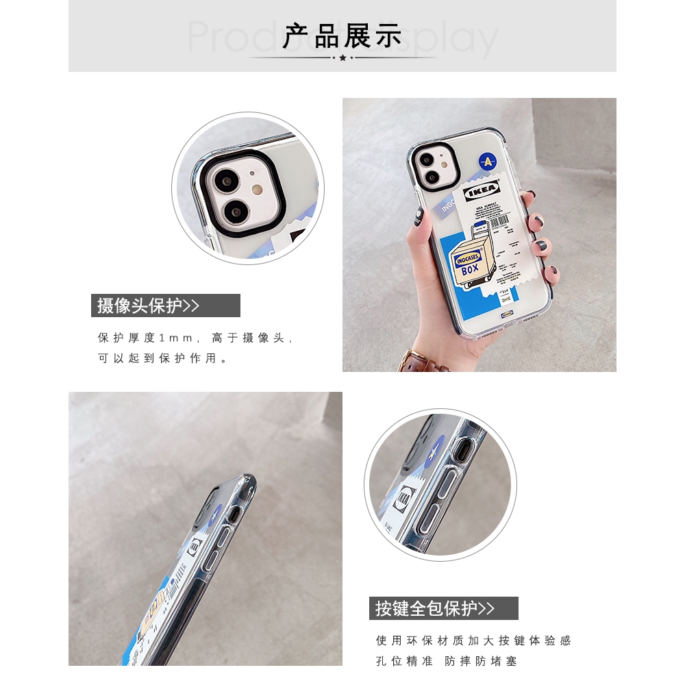 iPhone 12 Ốp điện thoại mềm in logo IKEA cho iPhone 11 Pro MAX i7 i8 plus XR XS MAX iPhone XS | BigBuy360 - bigbuy360.vn