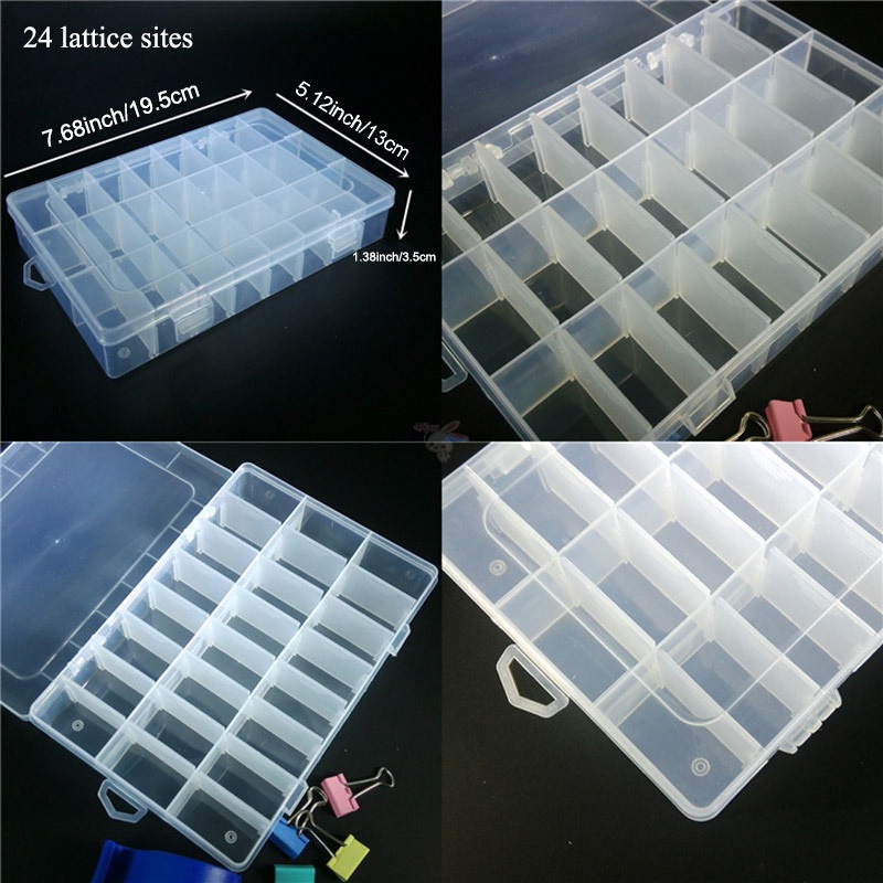 Hộp nhựa chia nhiều ngăn đựng đồ trang sức đa năng tiện dụng