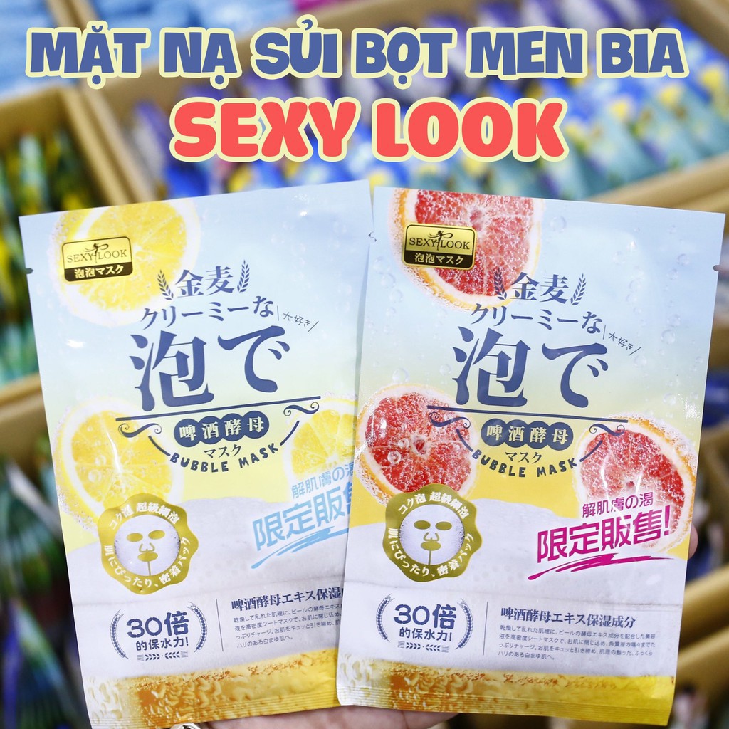 Mặt Nạ Sủi Bọt Men Bia SEXYLOOK Brewer’s Yeast Bubble Mask (Hộp 3 Miếng)