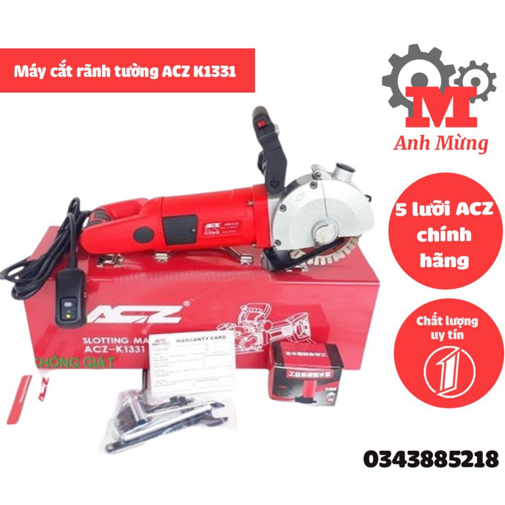 Máy cắt rãnh tường 5 lưỡi ACZ chính hãng K1331 có rơ le chống giật