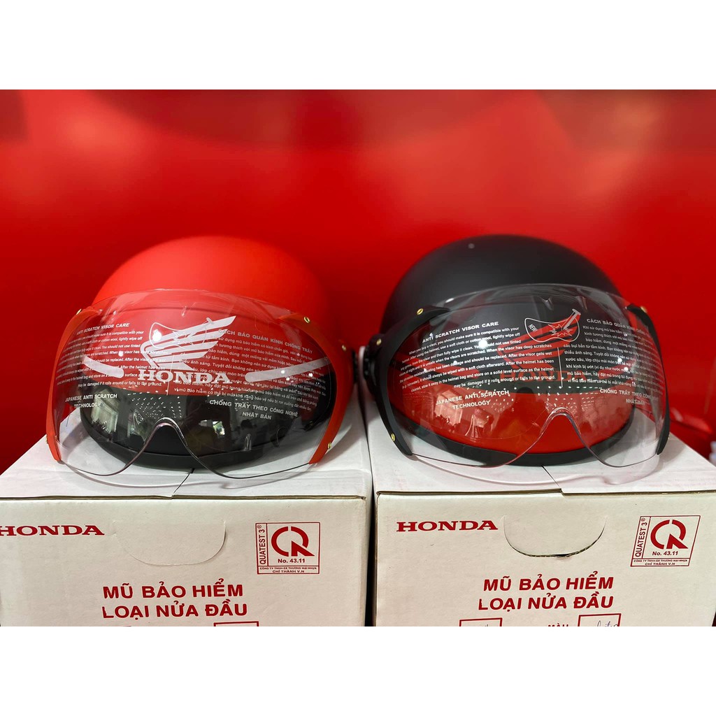 Mũ bảo hiểm HONDA nửa đầu có kính