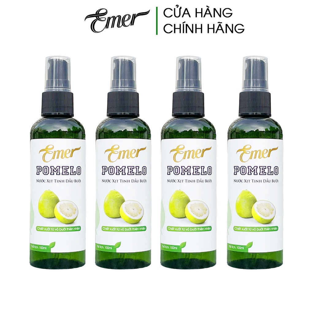 [Mã BMBAU50 giảm 7% đơn 99K] Bộ 4 chai tinh dầu bưởi kích mọc tóc pomelo Emer Garin 100ml x4 dưỡng tóc