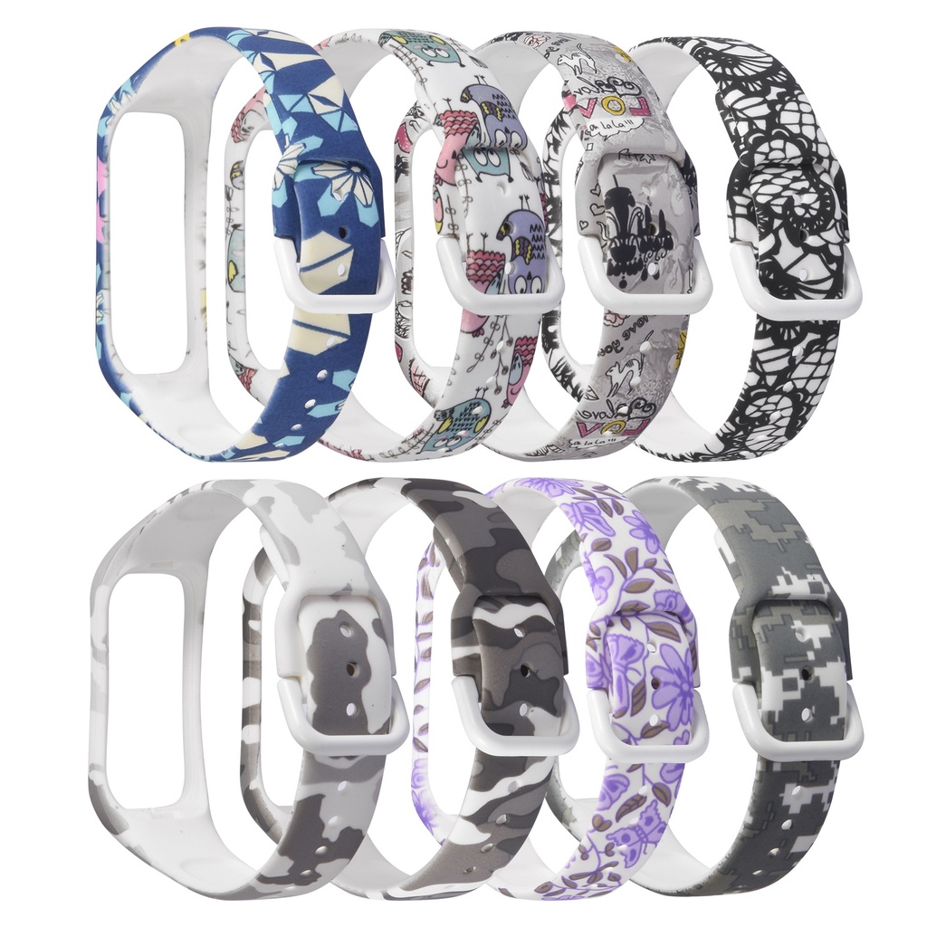 Dây đeo cổ tay họa tiết rằn ri thân thiện với da cho Samsung Galaxy Fit-e SM R375