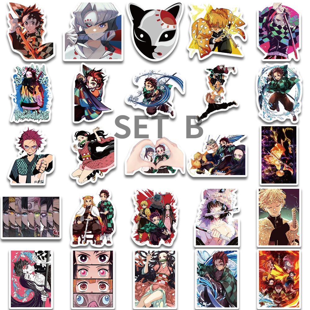 100 Cái Thanh Gươm Diệt Quỷ Kimetsu no Yaiba DEMON SLAYER | Anime Sticker laptop trang trí trên tường